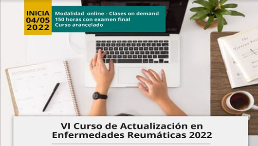 Flyer del VI Curso de Actualización en Enfermedades Reumáticas | 2022